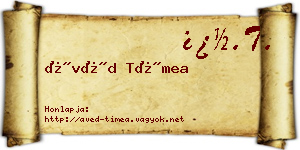 Ávéd Tímea névjegykártya