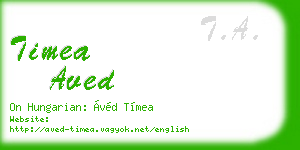 timea aved business card