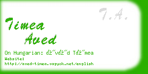 timea aved business card